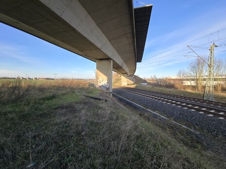 Brücke über die Bahnstrecke bei Großenhain