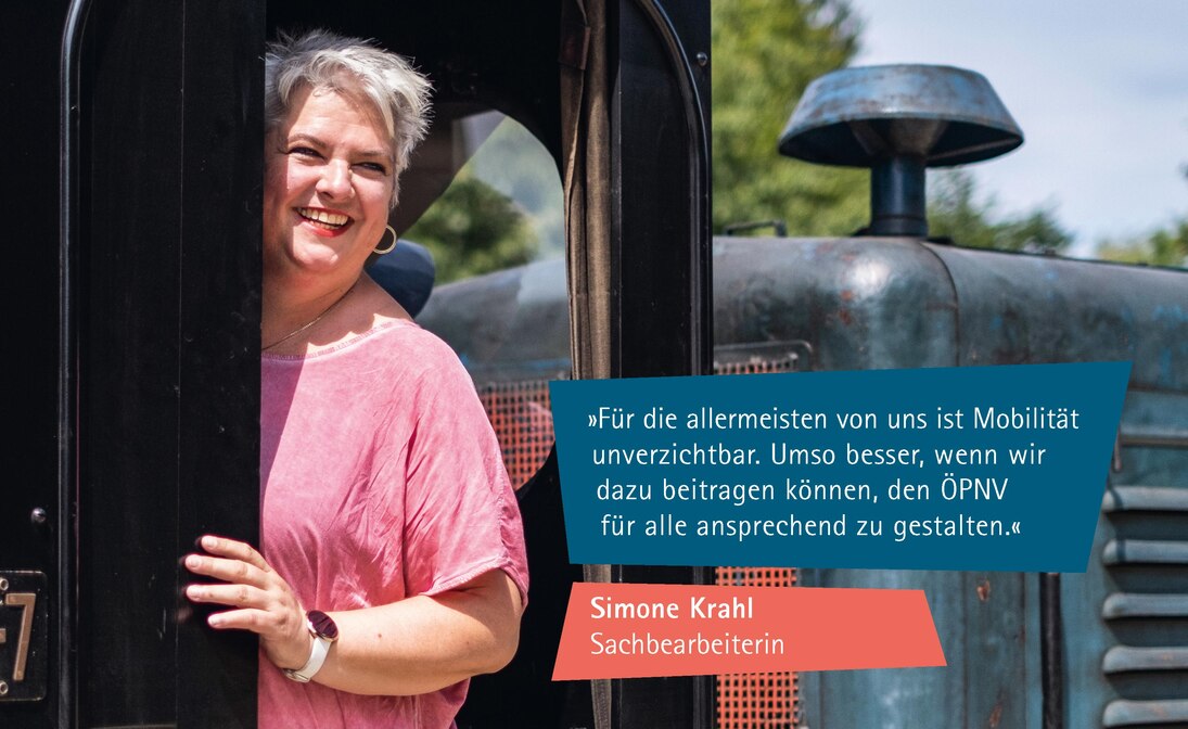 Simone Krahl: Für die allermeisten von uns ist Mobilität unverzichtbar. Umso besser, wenn wir dazu beitragen können, den ÖPNV für alle ansprechend zu gestalten.